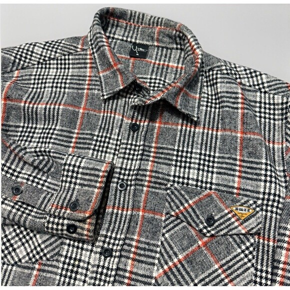 RARE YATER SURFBOARD Santa Barbara Surf Shop Men’s XL Heavy Flannel Beach Gray - Picture 1 of 10